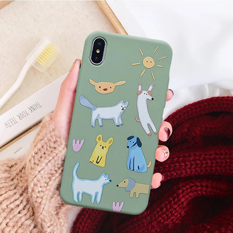 GYKZ милый чехол для iPhone X XS MAX XR 7 8 6 6s Plus Мягкий матовый Силиконовый 6|Бамперы| |
