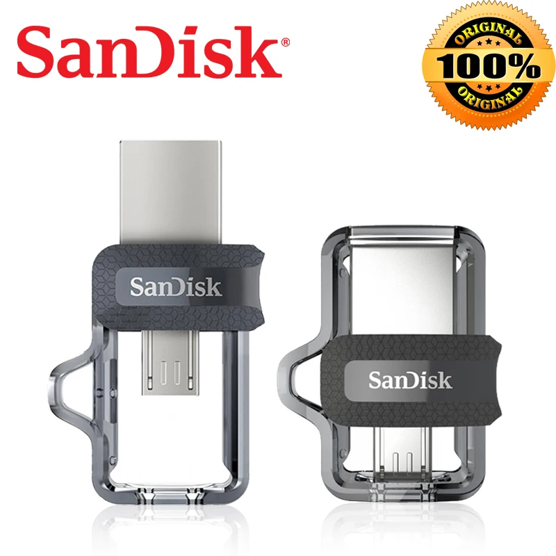 SanDisk OTG USB3.0 16 ГБ 32 ГБ 64 Гб 128 ГБ xtreme высокоскоростной двойной OTG USB флеш-накопитель флешки 150 м/с