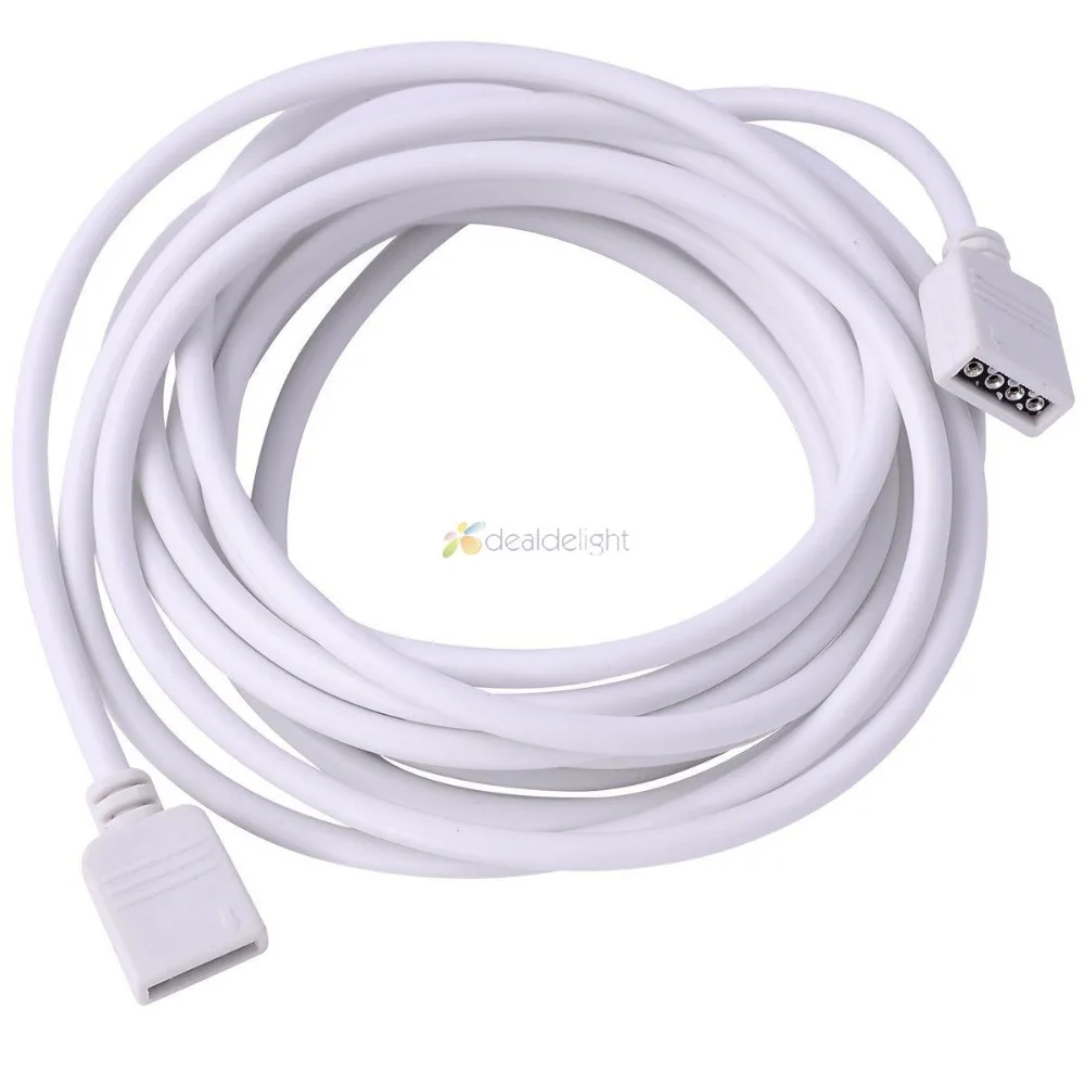 

4Pin Extension Wire Cable Cord Connector RGB 5050 3528 LED Strip Light connecotr wire for 5050 3528 RGB LED Strip Light 1m 2m 5m