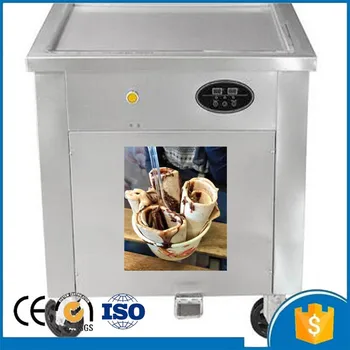 

20-22L/h Single Square Pan Best Price Thailand Frying Ice Cream Roll machine