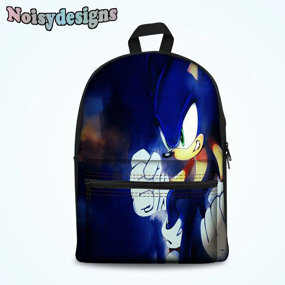 

Sonic the Hedgehog Game Printed Primary School Bag Women Backpack Canvas Backpacks for Teenager Boys Girls School Bags Mochila