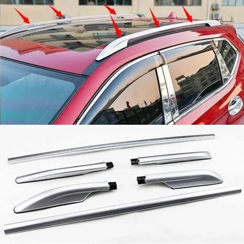 

Auto Roof Rack Side Rails Luggage Carrier Bars Car Styling Accessories Fit For Nissan X-Trail Rogue 2014 2015 2016 2017