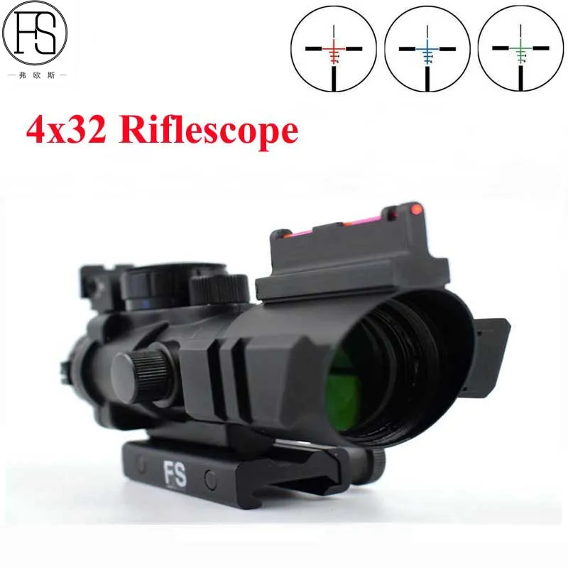 

Tactical Riflescope Hunting 4x32 Reflex Optics Scope Hunting Airsoft Gun Rifle Sniper Scope Magnifier Tactical Sight 20mm Rail