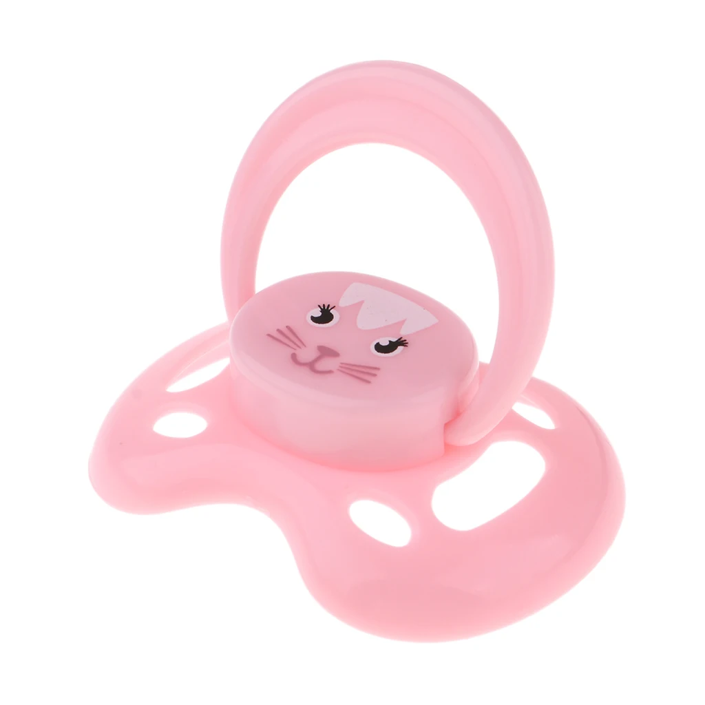 High Quality Cute ABS plastic Dummy Magnetic Pacifier for Reborn Newborn Baby Doll Supplies Pink  not suitable for children