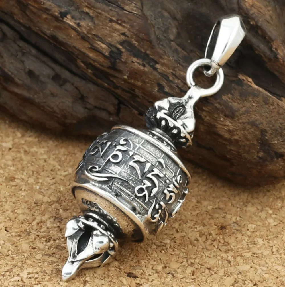 

free shipping miao Sterling Silver Soldier Vintage Whistle Design fish Mythical Animals elephant Skull Pendant statue necklace