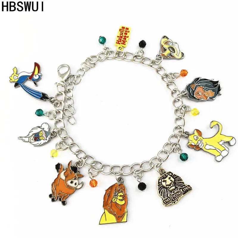 

FANTASY UNIVERSE Freeshipping 1pcs a lot The Lion King charm bracelet ZSXBSSGT03