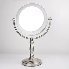Enlarge led mirror with light 9 inch Large cosmetic mirror desktop makeup mirror 9903
