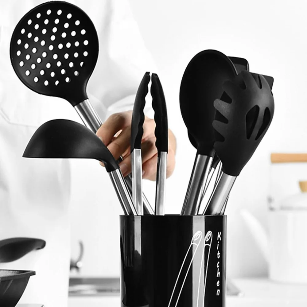 9pcs/set Multifunctional Silicone Non-stick Cooking Tools Kitchen Utensil Kitchenware Supplies Spoon Soup Ladle Spatula Turner 9pcs/set Multifunctional Silicone Non-stick Cooking Tools Kitchen Utensil Kitchenware Supplies Spoon Soup Ladle Spatula Turner