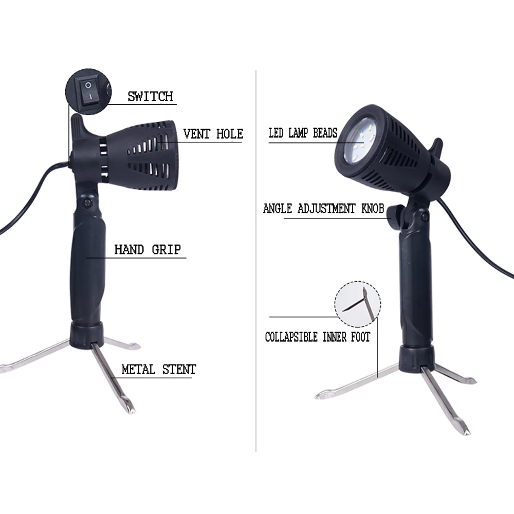 Светодиодный настольный небольшой студийный теплый/белый ручной дополнение освещение для фотографии
