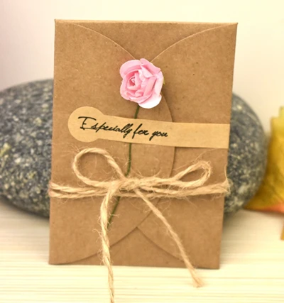 Details about   Card DIY Dried Flower Wedding Birthday Kraft Greeting Day Cards Valentine's V9R7