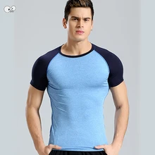 Быстросохнущие дышащие для фитнеса и спортзала футболка для джоггинга Мужская футболка с коротким рукавом для бега Спортивная тонкая футболка Рашгард Топ для тренировок