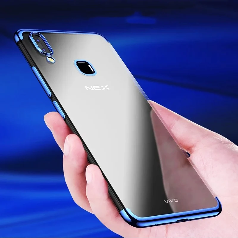 

Plating Case for Vivo NEX S Case Soft TPU Transparent Antishock Full Coverage Cover for VIVO NEX S 2018 Bumper Fundas Capa Shell