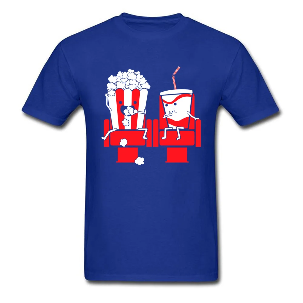 Two Types of Cinephiles Summer/Autumn 100% Cotton Round Collar Tops T Shirt Short Sleeve Printed T-shirts Plain Summer T-Shirt Two Types of Cinephiles blue