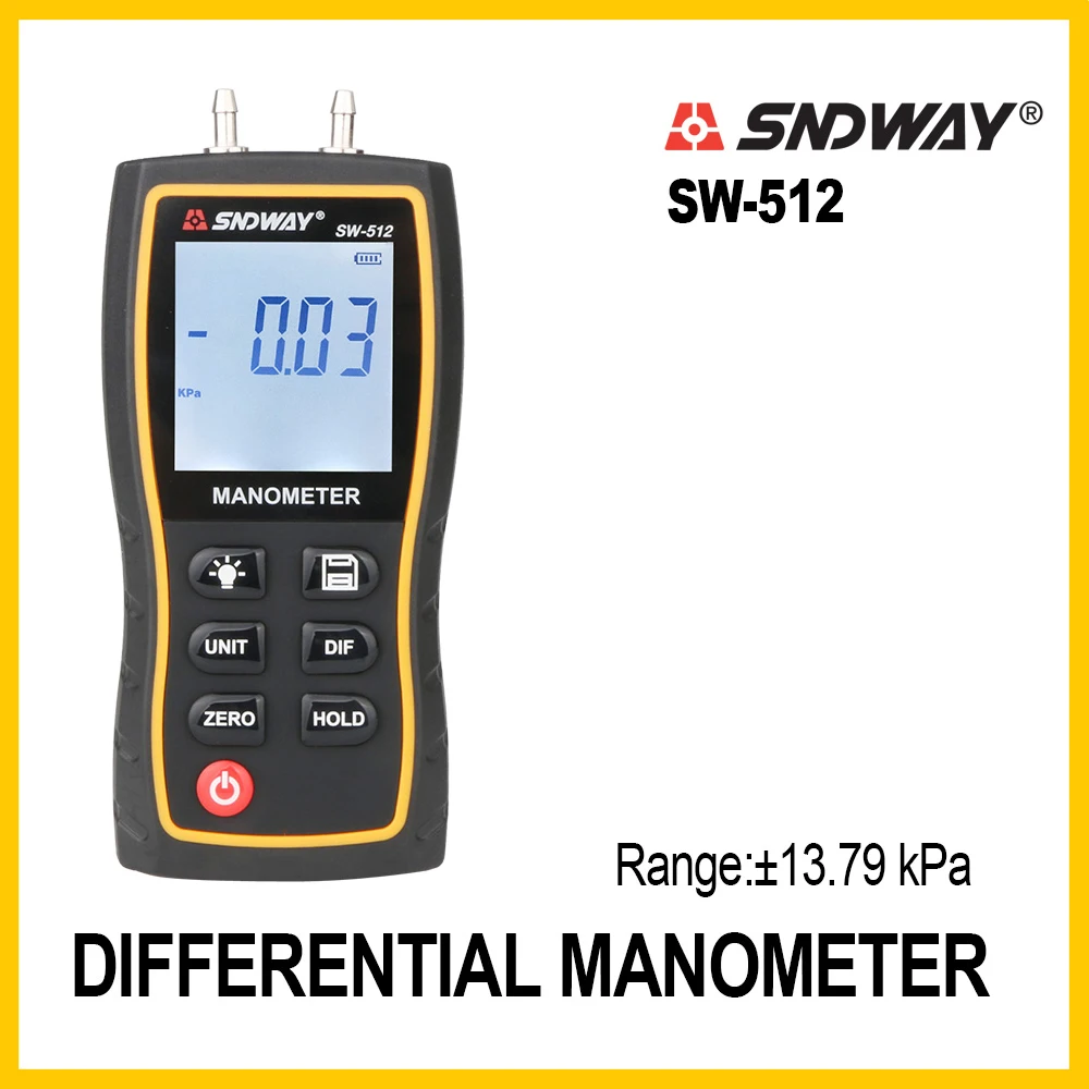 SNDWAY Manometer Air Pressure gauge High Precision Handheld Digital