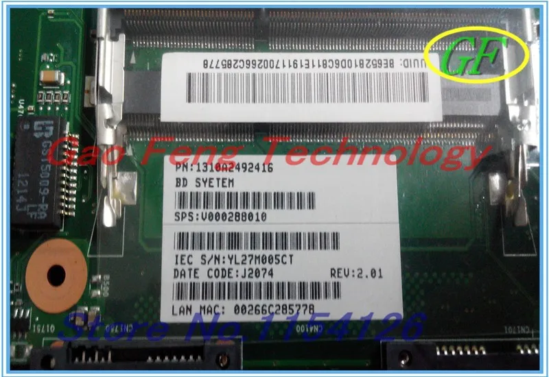 Материнская плата ноутбука V000288010 для Toshiba P870 HD4000 GT630M Графика DDR3 1310A2492416 Тесты ok