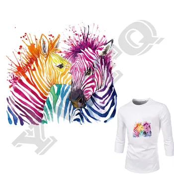 

Color Zebra Iron On Patch Easy Print By Household Irons Parches Ropa 2018 New A-Level Washable T-Shirt Diy Decoration Applique
