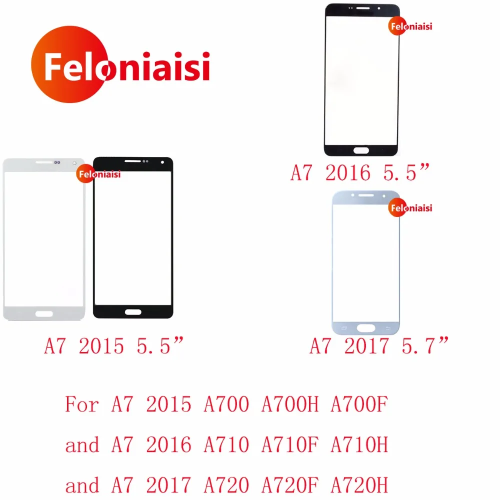 Для Samsung Galaxy A7 2015 A700 A700H A700F 2016 A710 A710H A710F 2017 A720 A720F Передняя Внешний Стекло объектив