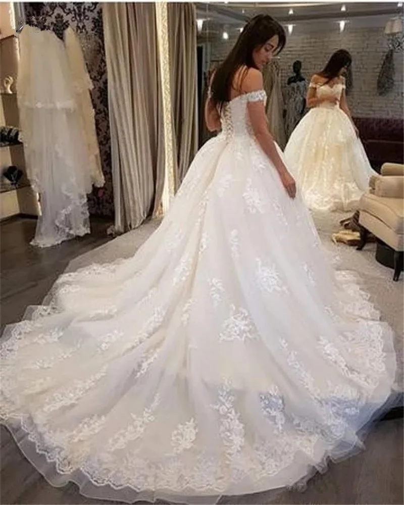 Роскошное бальное платье принцессы Vestido de Noiva с V образным вырезом Свадебное