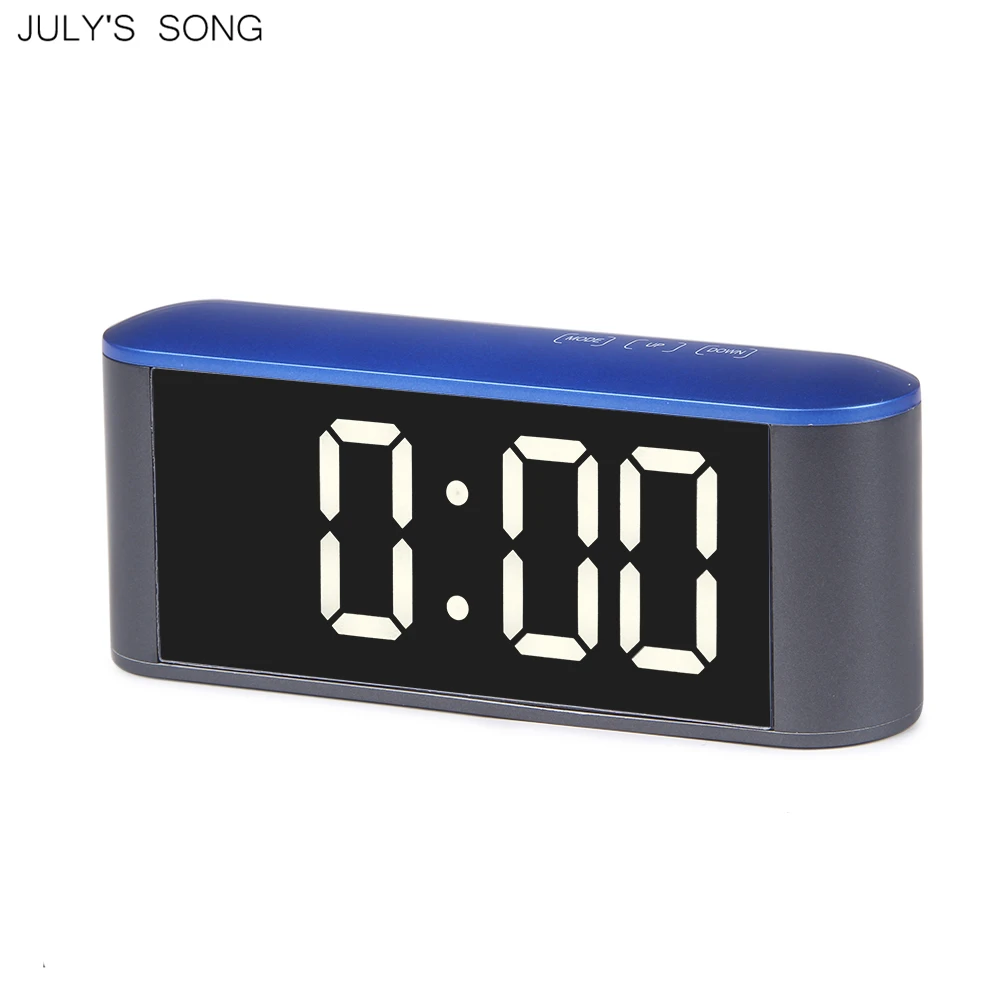 

JULY'S SONG Digital Touch LED Clock Mirror Alarm Snooze Function Watch Electronic Table Clocks Thermometer Desktop Night Mode