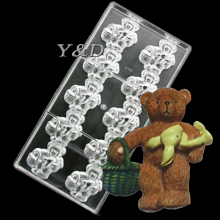 Winnie Basket Little Bear Hard DIY 3 D Tools Maker Injection Polycarbonate PC Sweet Candy Chocolate Jelly Mold Mould | Дом и сад