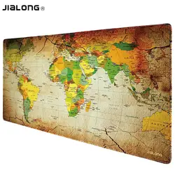JIALONG карта мира коврик для мыши игровой большой XL резиновая компьютерная мышь коврик замок край коврик офис версия регулировки скорости