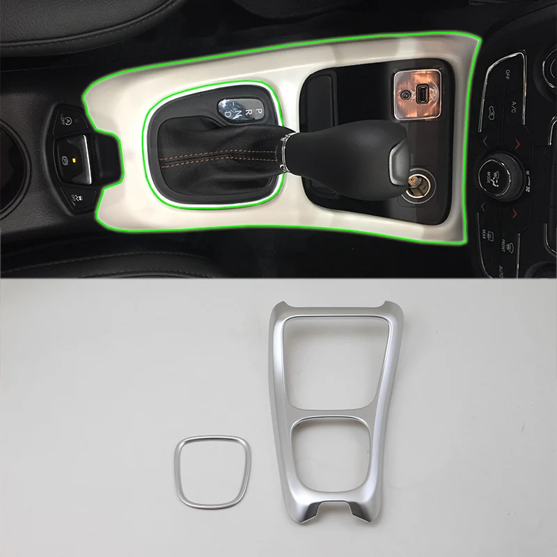 Car Accessories Interior Decoration ABS Matte 2pcs LHD Gear Shift Panel