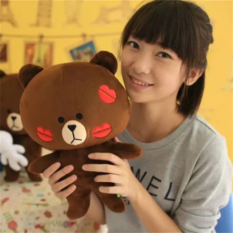 36 см/14in чучело аниме бурый медведь и кролик Кони плюшевые игрушки много видов Корейский мультфильм рисунок мягкая кукла подарок для детей
