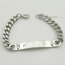 GOKADIMA Высокое качество модные ювелирные изделия из нержавеющей стали ID браслеты украшения оптом для мужчин WB999