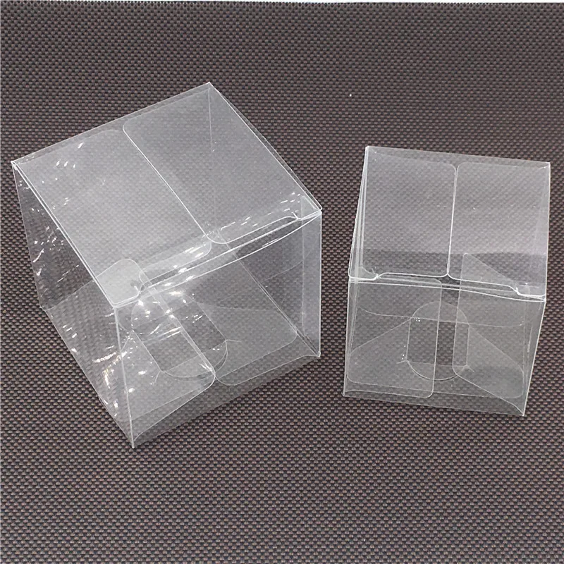 

50Pcs Waterproof Clear Square Transparent Plastic Pvc Box Package Storage Box Container For Chocolate Candy Cosmetic Crafts Case