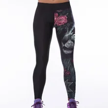 Для женщин гибкие Лев леди принт Плотные брюки тренировки Тренажерный зал Бег Йога Спорт Фитнес тренировки Леггинсы дропшиппинг