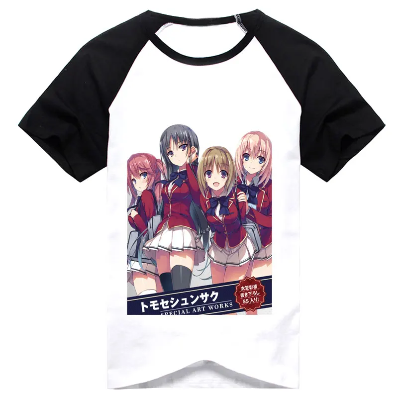 Anime Youkoso Jitsuryoku Shijou Shugi no Kyoushitsu e Ayanokouji Kiyotaka Cosplay T-shirt Summer cotton Short Sleeve Tees