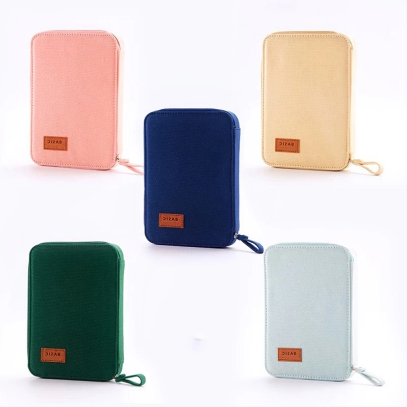 

Simple Large Capacity Student Stationery Bag Canvas Zipper Pencil Case Cosmetic Storage Bag