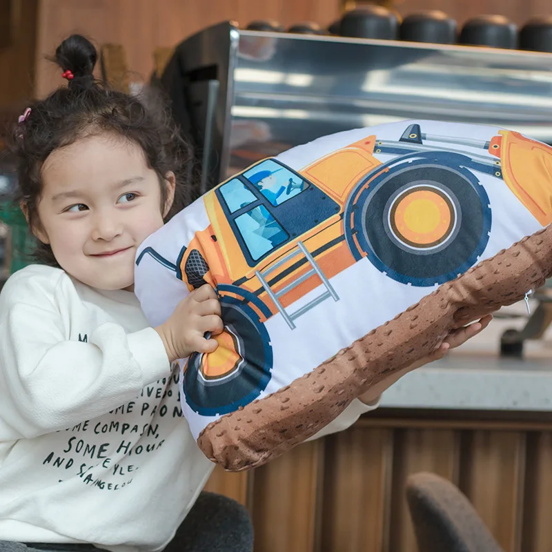 

Five simulation stuffed plush toys pillow bulldozers Stranding machine Roller An excavator Earthmover Wholesale bolster