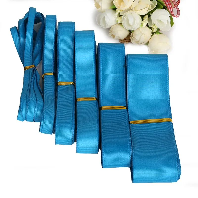 

Turquoise Color Grosgrain Ribbon 7-38mm 5yards for Wedding Party Decoration Gift Packing DIY Handmade Crafts Garment Accessories