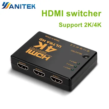 

Perlinta HDMI Switch, 3 Port 4K*2K Switcher Splitter Box Ultra HD for DVD HDTV Xbox PS3 PS4