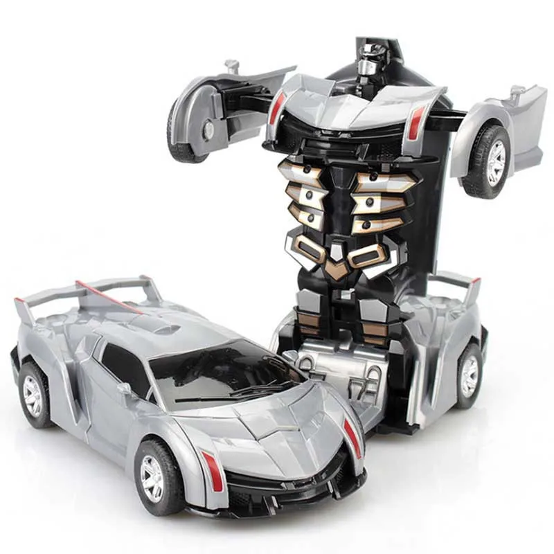 Трансформатор вождение автомобиля спортивные автомобили привод трансформации модели роботов Боевая игрушка подарок для детей мальчиков - Цвет: Белый