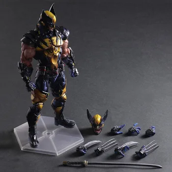 

movie anime game Wolverine Action Figure Playarts Kai LOGAN X-MEN PVC Model Toy Anime Movie Play Arts Kai Wolverine Figure