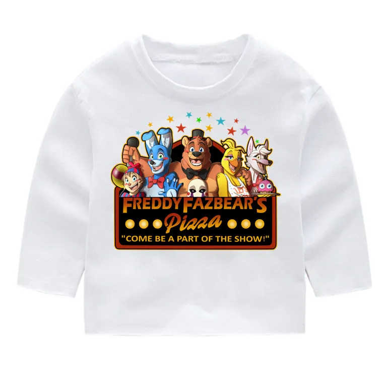 

Five Nights At Freddy's Pizza Away Kid's Fashion Long Sleeve T-shirts Kid's Long Sleeve Tops Baby Girl Harajuku Clothes