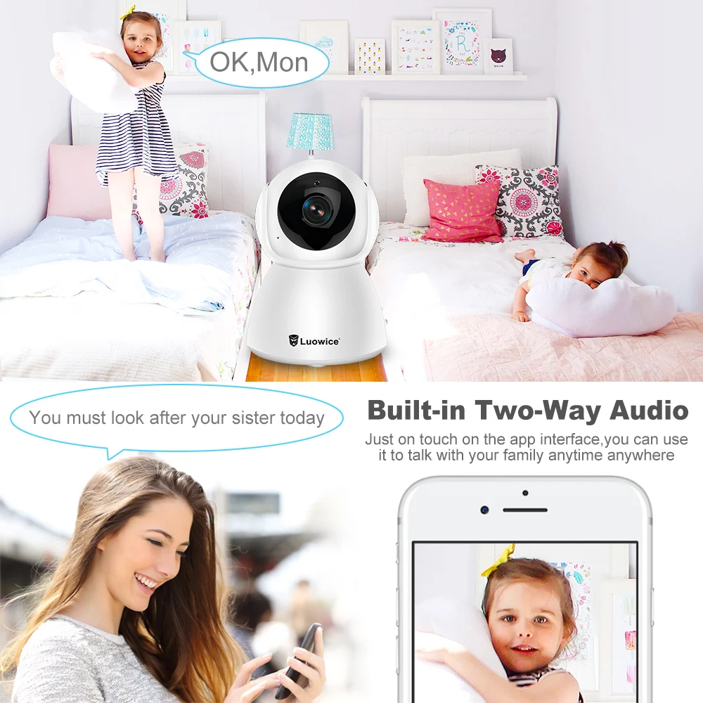 3 0 мегапикселя беспроводная Wi Fi камера видеонаблюдения IP Pet cctv ночного видения