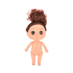 Горячая 9 см кукла для мини куклы Ddung с коричневой булочкой волосы выпечки реалистичные куклы игрушки для девочек
