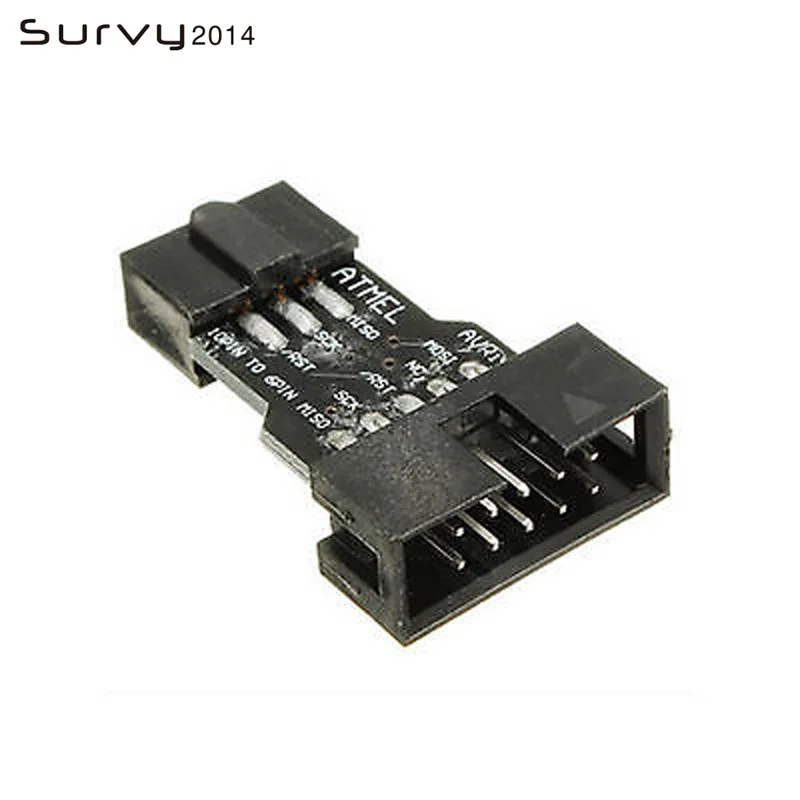 USB программатор ATMEGA8 ATMEGA128 ATtiny/CAN/PWM 10 контактный модуль|Интегральные схемы| |