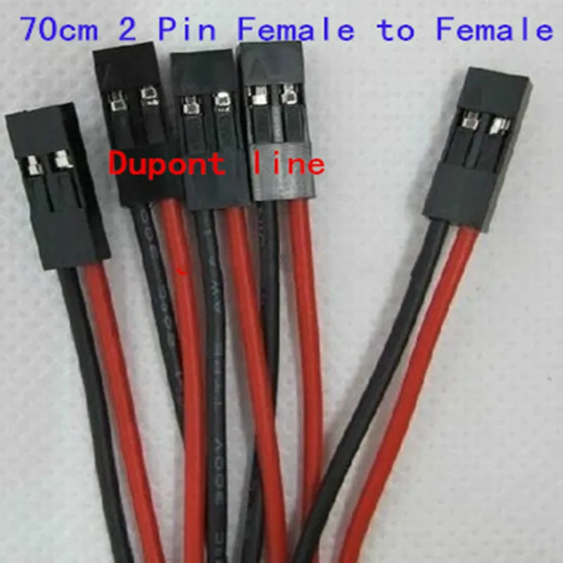 Sxinda 50sets/lot 70cm 2pin 2 Pin Female To Female Jumper Wire Dupont