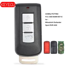 Keyecu умный дистанционный ключ 3 кнопки 433 МГц PCF7952 для Mitsubishi Outlander Sport RVR ASX FCC: G8D-644M-KEY-E