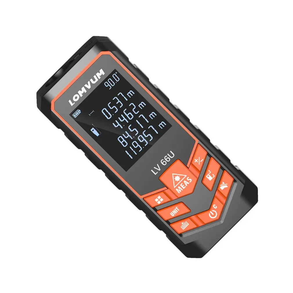 LOMVUM Laser Range Finder Auto Level Distance Meter Measuring Instrument Rangefinder 40m 50m 60m 80m 100m 120M IP65 waterproof