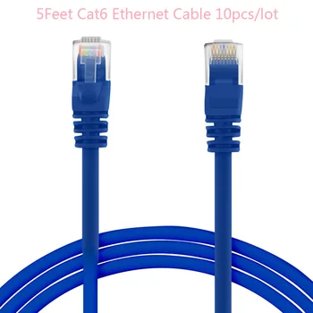 

Ethernet LAN Patch Cable Blue 5FT CAT6 RJ45 8P8C UTP Network Snagless Patch Cord For 10-Gigabit Ithernet 10pcs/lot