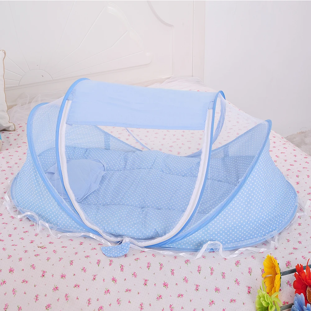 Детское постельное белье кроватки сетки складной детские музыкальные москитные сетки Кровать Матрас Подушка костюм-тройка для 0 до 2 лет дети
