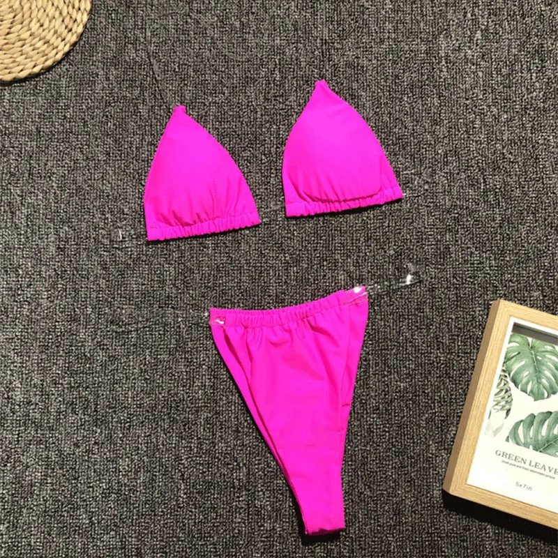 NewAsia Bikini 2019 Swimwear Women Beach Set  Sexy Beachwear Two Piece Set Thong Push Up Padded Bathing Set Summer Monokini