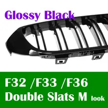 Тире Передняя решетка для bmw 4 серии F32 F33 F36 м выглядеть решетка на бампер глянцевый черный