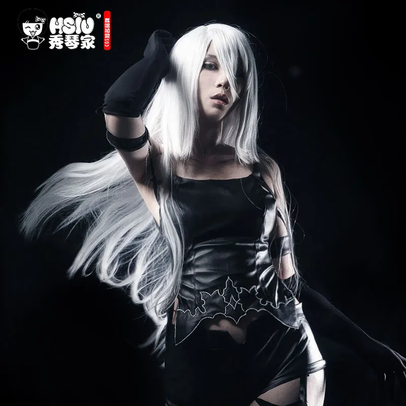 HSIU новый высококачественный YoRHa No.2 тип A парик для косплея NieR:Automata A2 костюм
