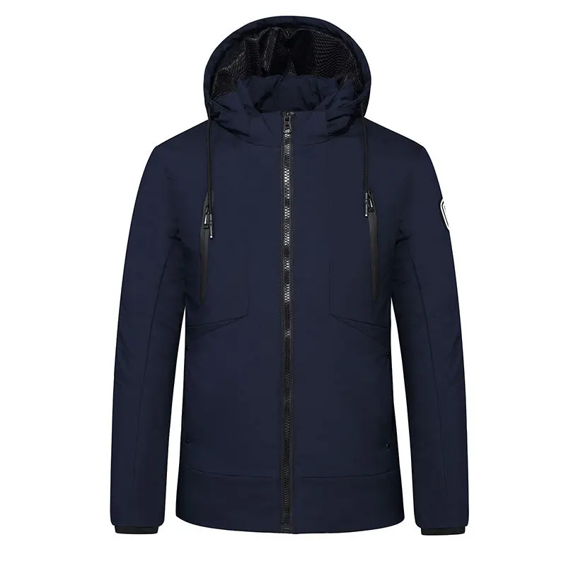 Chaquetas hombre invierno зимняя куртка для мужчин модные парки верхняя одежда пальто ABZ496 - Цвет: dark blue